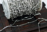 Silver Ball Chain, 5 Meters - 16.5 Feet  (2x1.5mm) Silver Tone Brass Soldered Chain With Balls C54  ( Z022 )