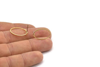 Brass Oval Earring, 10 Raw Brass Oval Stud Earrings (20x13mm) Bs 1667 A2267