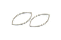 Silver Marquise Ring , 25 Silver Tone Marquise Ring, Connector, Charms (14x25x0.9mm) D0064 H0236