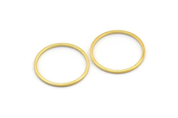 20mm Circle Connector, 24 Gold Tone Brass Circle Connectors (20x1mm) D1435