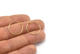 Brass Earring Wires, 50 Raw Brass Ear Hoop (20x0.7mm) Bs 1243