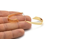Earring Studs, 2 Gold Plated Brass - Irregular Shape Earrings - Gold Earrings - Earrings (41mm) SY0342