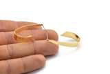 Earring Studs, 2 Gold Plated Brass - Irregular Shape Earrings - Gold Earrings - Earrings (41mm) SY0342