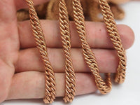 Vintage Copper Chain, Vintage 2m Raw Copper Soldered Chains (7x3.50mm) Z106