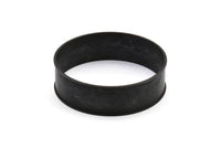 Black Channel Bracelet, Oxidized Black Brass Channel Bangle Settings -glue On- (20x66.5mm) V037 BS 1279