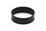 Black Channel Bracelet, Oxidized Black Brass Channel Bangle Settings -glue On- (20x66.5mm) V037 BS 1279