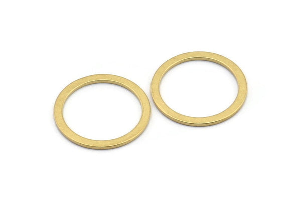 Brass Circle Connector, 25 Raw Brass Circle Connectors (20x0.90mm) D1480