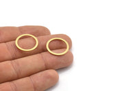 Brass Circle Connector, 25 Raw Brass Circle Connectors (20x0.90mm) D1480