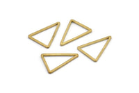 Brass Triangle Charm, 50 Raw Brass Triangles Charm, Connectors, Blanks (16x12x0.8mm) BS 2182