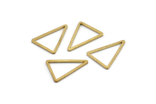 Brass Triangle Charm, 50 Raw Brass Triangles Charm, Connectors, Blanks (16x12x0.8mm) BS 2182