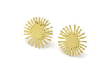 Earring Studs, 8 Raw Brass - Irregular Shaped Stud Earrings - Brass Earrings - Earrings (17x0.60mm) A2965