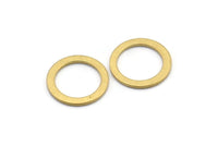 Brass Circle Connector, 25 Raw Brass Circle Connectors (14x0.90mm) D1581