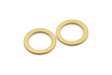 Brass Circle Connector, 25 Raw Brass Circle Connectors (14x0.90mm) D1581