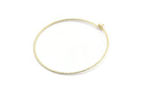 Gold Earring Wire, 8 Textured Gold Plated Brass Earring Wires (40x0.70mm) D1620