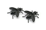Huge Bug Pendant, 1 Oxidized Brass Black Bug Fly Insect Charm Pendant (43x41mm) N0214 S297