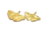 Gold Gingko Leaf, 1 Gold Tone Plated Real Gingko Leaf with 1 Loop, Pendants, Findings X024