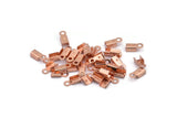 Cord End Clasp, 100 Rose Gold Tone Brass Cord End Clasps With 1 Loop, Findings (9x3mm) A1013