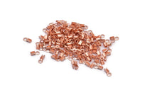 Cord End Clasp, 100 Rose Gold Tone Brass Cord End Clasps With 1 Loop, Findings (5x2mm) A1075