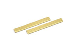 Brass Stick Blank, 12 Raw Brass Stick Blanks, Rectangle Blanks, Stamping Blanks, Necklace Blanks (41x5x1mm) M03365
