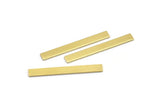 Brass Stick Blank, 12 Raw Brass Stick Blanks, Rectangle Blanks, Stamping Blanks, Necklace Blanks (41x5x1mm) M03365