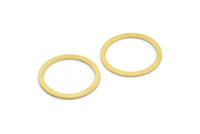 24mm Circle Connector, 12 Raw Brass Circle Connectors (24x2x1mm) A2886