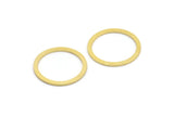 24mm Circle Connector, 12 Raw Brass Circle Connectors (24x2x1mm) A2886