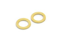 12mm Circle Connector, 12 Raw Brass Circle Connectors (12x2.4x1mm) A2883