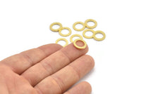 12mm Circle Connector, 12 Raw Brass Circle Connectors (12x2.4x1mm) A2883