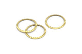 Brass Circle Connector, 24 Raw Brass Circle Rings, Findings (19x0.50mm) A2881