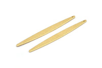 Brass Necklace Bar, 12 Raw Brass Textured Bar Charms With 1 Hole, Earrings, Pendants (62x6x1mm) D0697