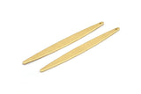Brass Necklace Bar, 12 Raw Brass Textured Bar Charms With 1 Hole, Earrings, Pendants (62x6x1mm) D0697