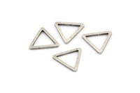 Gümüş Üçgen Charm, 24 Antik Gümüş Kaplama Pirinç Açık Üçgen Yüzük Charm (15x1,2 mm) D0107 H0652