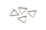 Gümüş Üçgen Charm, 24 Antik Gümüş Kaplama Pirinç Açık Üçgen Yüzük Charm (15x1,2 mm) D0107 H0652