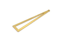Brass Triangle Charm, 12 Raw Brass Triangle Charms With 1 Hole, Earrings, Findings (50x11x0.80mm) D1254