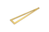 Brass Triangle Charm, 12 Raw Brass Triangle Charms With 1 Hole, Earrings, Findings (50x11x0.80mm) D1254