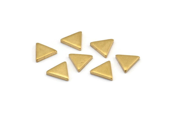 Brass Triangle Blank, 50 Raw Brass Triangle Blanks (7x1.5mm) D866