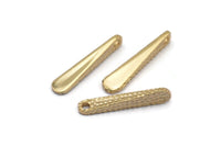 Hammered Bar Pendant, 5 Gold Brass Hammered Bar Pendant, Earring Drops (23x4.5mm) N0467 Q0410