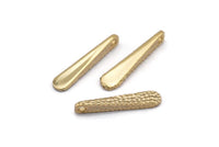 Hammered Bar Pendant, 5 Gold Brass Hammered Bar Pendant, Earring Drops (23x4.5mm) N0467 Q0410