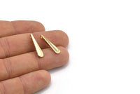 Hammered Bar Pendant, 5 Gold Brass Hammered Bar Pendant, Earring Drops (23x4.5mm) N0467 Q0410