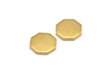 Brass Hexagon Blank, 8 Raw Brass Hexagon Stamping Blanks, Stamping Tags (14x2mm) D1190