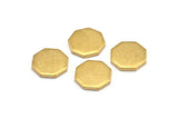 Brass Hexagon Blank, 8 Raw Brass Hexagon Stamping Blanks, Stamping Tags (14x2mm) D1190