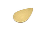 Brass Drop Charm, 8 Raw Brass Drop Charms With 1 Hole, Earrings, Findings (26x17x1mm) D1368