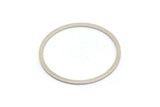 40mm Circle Connector, 6 Silver Tone Brass Circle Connectors (40x2x1mm) BS 1326