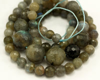 Flash Labradorite 6 To 12 Mm Disco Faceted Round Necklace Beads 15.5 Inches  T096
