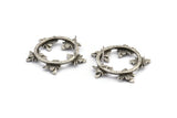 Silver Bee Earring, 2 Antique Silver Plated Brass Bee Stud Earrings (29x4mm) N1752
