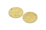 Brass Round Tag, 12 Raw Brass Round Textured Stamping Blanks With 1 Hole (20x0.80mm) D0641