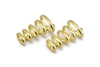 Brass Round Pendant ,1 Raw Brass Pendant with 5 Rings and 1 Loop (37x21x14mm) N0368