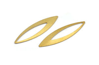 Brass Marquise Charm, 24 Raw Brass Marquise Charms, Earrings, Pendants (42x12x0.60mm) D998