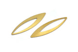 Brass Marquise Charm, 24 Raw Brass Marquise Charms, Earrings, Pendants (42x12x0.60mm) D998