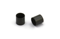 Black Tiny Tube, 50 Oxidized Brass Black Tiny Tubes (4x4mm) Bs1450 S212